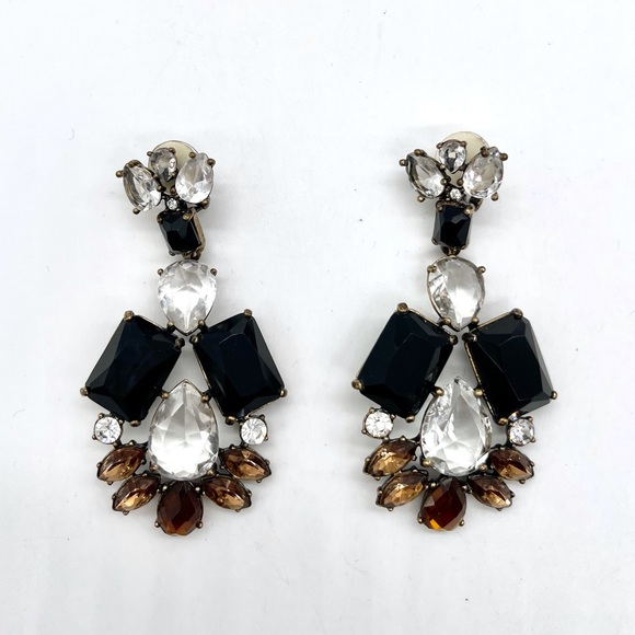J. Crew Crystal Drop Statement Earrings